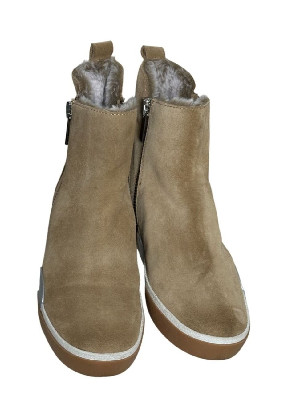 Dolce Vita womens Zelma Sneaker, Cashew 8 US Fur Lined Double Zip Ankle Boots - Picture 8 of 9